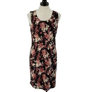 Los Angeles Gal Vintage 90s black floral‎ skater dress